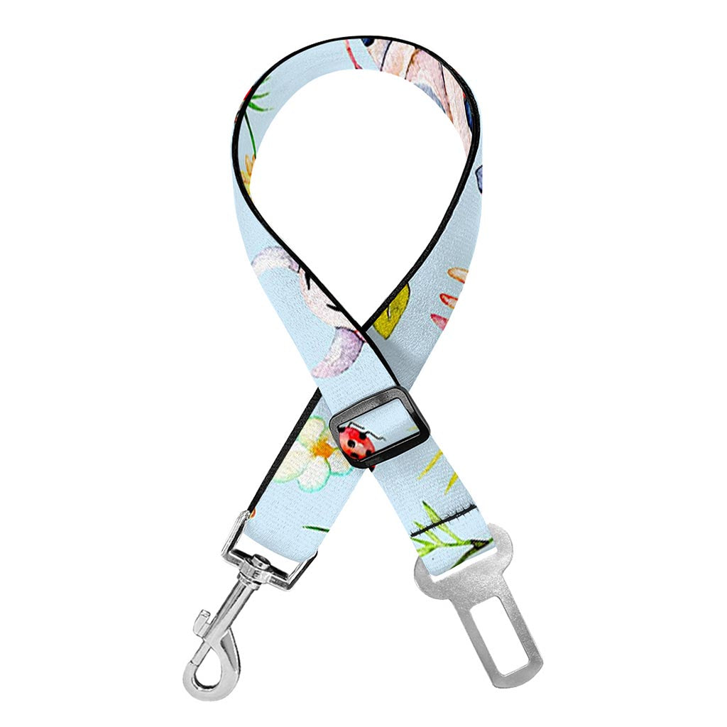 Watercolor Cartoon Cow Pattern Print Dog Seat Belt