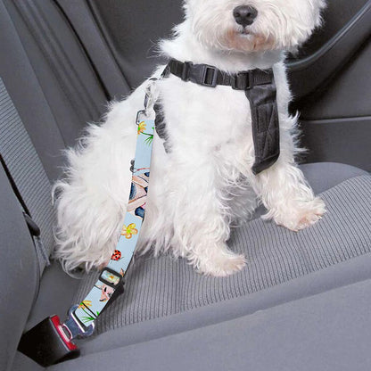 Watercolor Cartoon Cow Pattern Print Dog Seat Belt