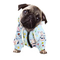 Watercolor Cartoon Cow Pattern Print Dog Zip Up Hoodie