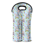 Watercolor Cartoon Cow Pattern Print Double Neoprene Wine Tote
