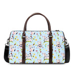 Watercolor Cartoon Cow Pattern Print Duffle Bag