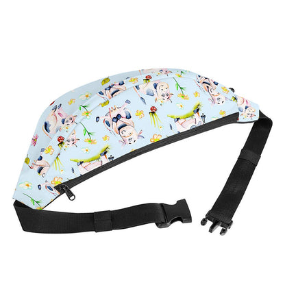 Watercolor Cartoon Cow Pattern Print Fanny Pack