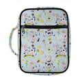 Watercolor Cartoon Cow Pattern Print Front Pocket Bible Bag