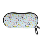 Watercolor Cartoon Cow Pattern Print Glasses Case