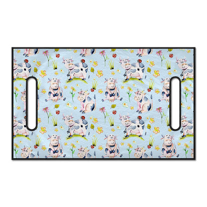 Watercolor Cartoon Cow Pattern Print Golf Cart Seat Cover