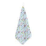 Watercolor Cartoon Cow Pattern Print Hand Towel
