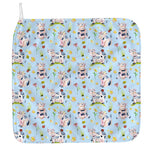 Watercolor Cartoon Cow Pattern Print Hand Towel