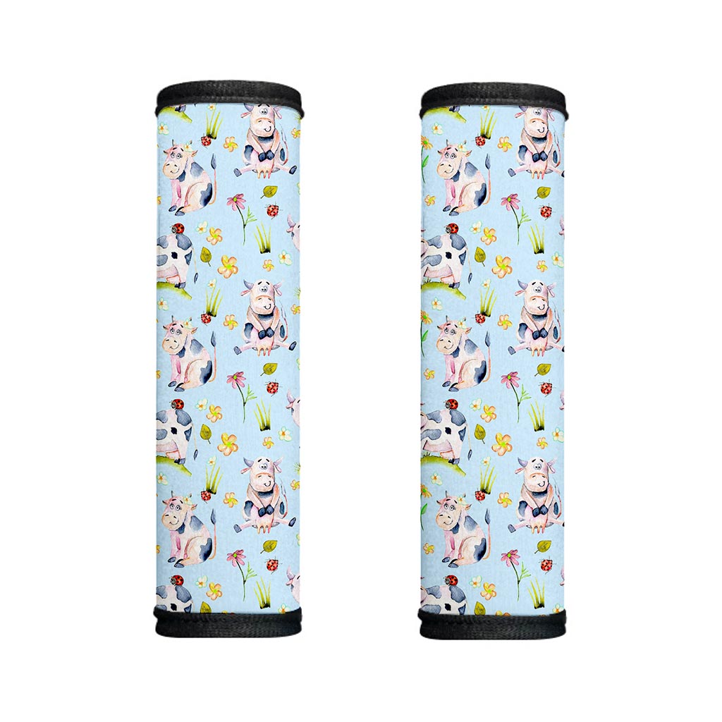 Watercolor Cartoon Cow Pattern Print Handle Covers