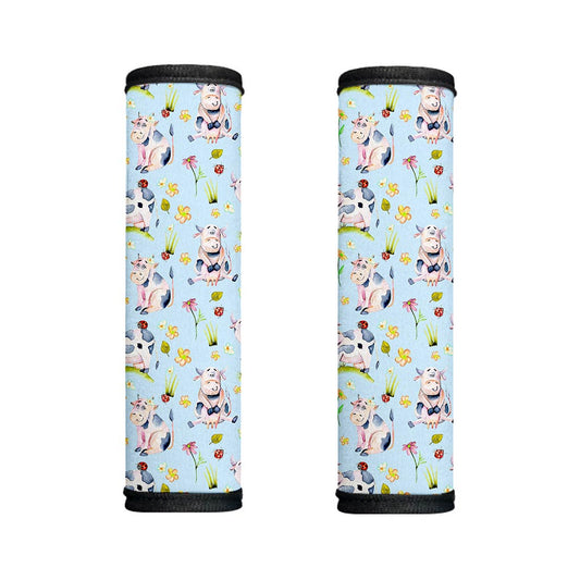 Watercolor Cartoon Cow Pattern Print Handle Covers