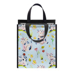 Watercolor Cartoon Cow Pattern Print Insulated Lunch Tote