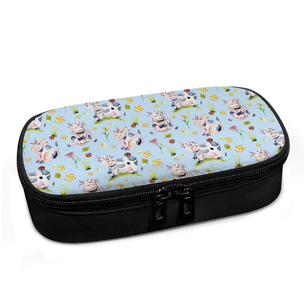 Watercolor Cartoon Cow Pattern Print Insulin Cooler Travel Case