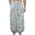 Watercolor Cartoon Cow Pattern Print Lantern Pants