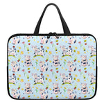 Watercolor Cartoon Cow Pattern Print Laptop Sleeve With Handle
