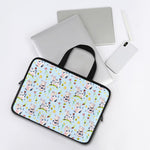 Watercolor Cartoon Cow Pattern Print Laptop Sleeve With Handle