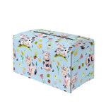 Watercolor Cartoon Cow Pattern Print Leather Tissue Box Cover