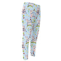 Watercolor Cartoon Cow Pattern Print Men's Compression Pants