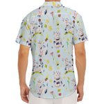Watercolor Cartoon Cow Pattern Print Men's Deep V-Neck Shirt