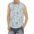 Watercolor Cartoon Cow Pattern Print Men's Fitness Tank Top
