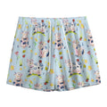 Watercolor Cartoon Cow Pattern Print Mesh Shorts