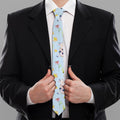 Watercolor Cartoon Cow Pattern Print Necktie