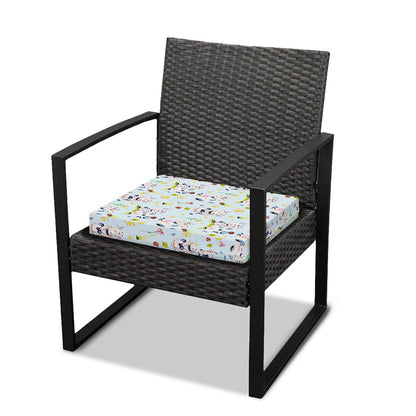 Watercolor Cartoon Cow Pattern Print Outdoor Seat Cushion Cover