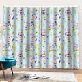 Watercolor Cartoon Cow Pattern Print Pencil Pleat Curtains