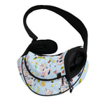 Watercolor Cartoon Cow Pattern Print Pet Sling Carrier