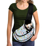 Watercolor Cartoon Cow Pattern Print Pet Sling Carrier