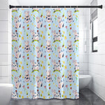 Watercolor Cartoon Cow Pattern Print Premium Shower Curtain