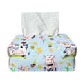 Watercolor Cartoon Cow Pattern Print Rectangle Tissue Box Cover