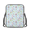 Watercolor Cartoon Cow Pattern Print Rectangular Crossbody Bag