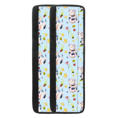 Watercolor Cartoon Cow Pattern Print Refrigerator Handle Covers