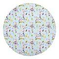 Watercolor Cartoon Cow Pattern Print Round Blanket