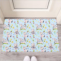 Watercolor Cartoon Cow Pattern Print Rubber Doormat