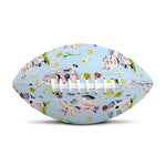 Watercolor Cartoon Cow Pattern Print Rugby Ball