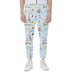 Watercolor Cartoon Cow Pattern Print Scuba Joggers