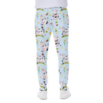 Watercolor Cartoon Cow Pattern Print Scuba Joggers