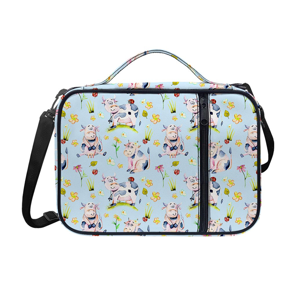Watercolor Cartoon Cow Pattern Print Shoulder Strap Bible Bag