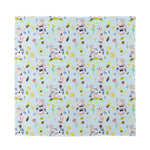 Watercolor Cartoon Cow Pattern Print Silk Bandana