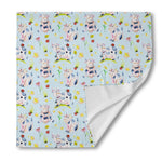 Watercolor Cartoon Cow Pattern Print Silk Bandana