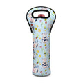 Watercolor Cartoon Cow Pattern Print Single Neoprene Wine Tote