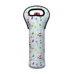 Watercolor Cartoon Cow Pattern Print Single Neoprene Wine Tote