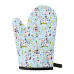 Watercolor Cartoon Cow Pattern Print Single Oven Mitt