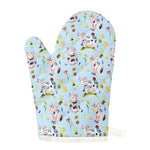 Watercolor Cartoon Cow Pattern Print Single Oven Mitt
