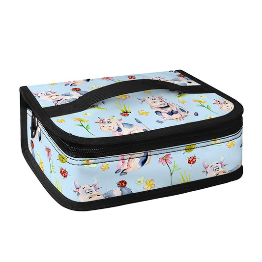 Watercolor Cartoon Cow Pattern Print Small Lunch Bag
