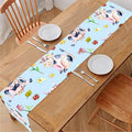 Watercolor Cartoon Cow Pattern Print Table Runner