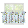 Watercolor Cartoon Cow Pattern Print Tier Curtains