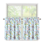 Watercolor Cartoon Cow Pattern Print Tier Curtains