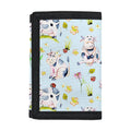 Watercolor Cartoon Cow Pattern Print Trifold Wallet