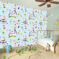 Watercolor Cartoon Cow Pattern Print Wall Sticker